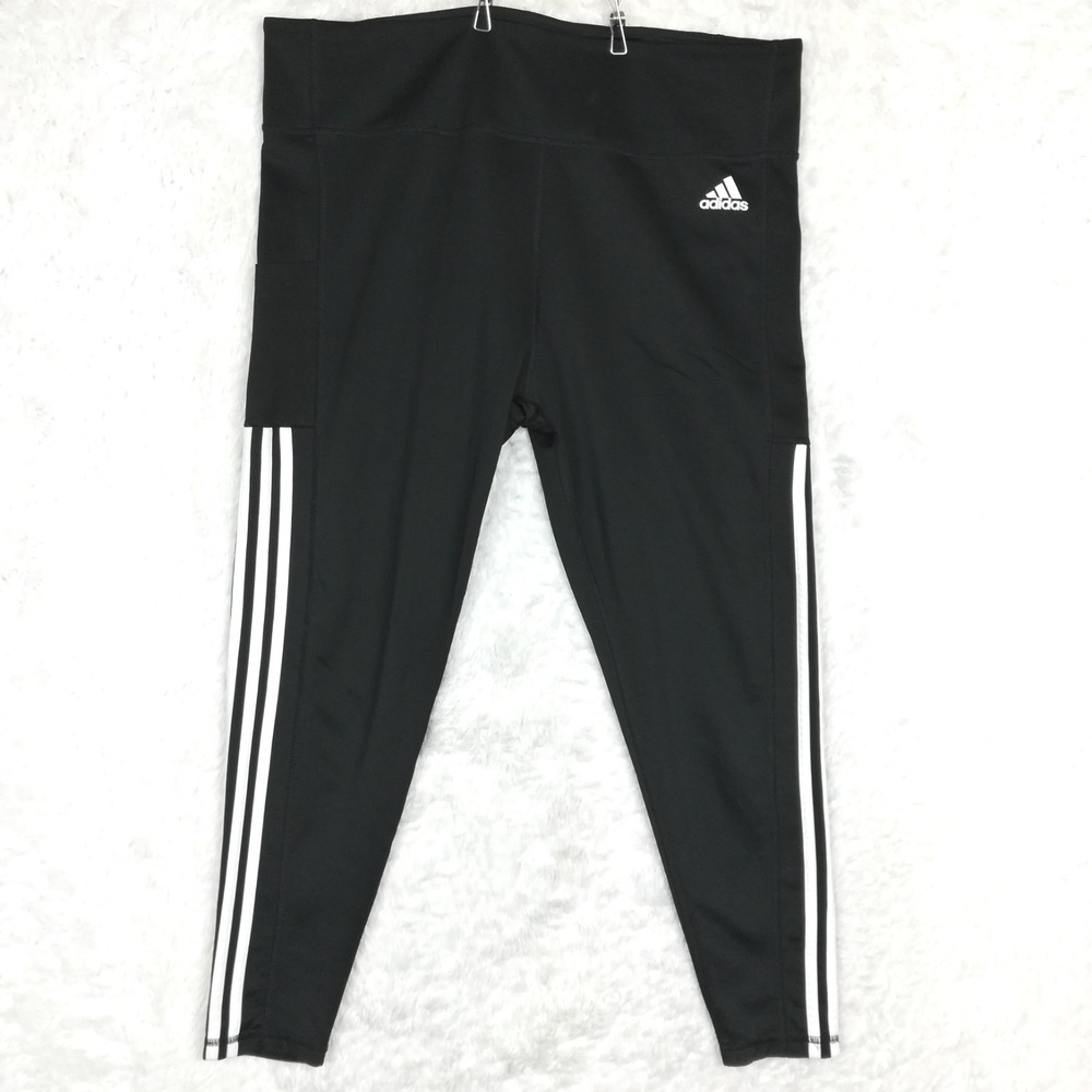 Adidas‎ Womens Pants Aeroready Leggings Black Pull On Comfort Performance 2XL